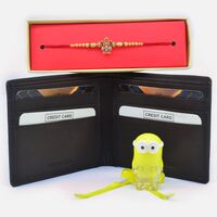 Gorgeous Kalash and Minion Rakhi with Attractive Wallet