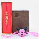Amazing Multicolor Beads and Mickey Mouse Kids Rakhi with Leather Wallet for Men