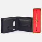 Eye Catching Ganesha Rakhi with Casual Leather Wallet for Men