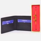 Amazing OM Swastik Sandalwood Beads Rakhi with Casual Leather Wallet for Men