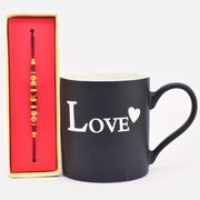 Amazing Beads Rakhi with Love Printed Ceramic Coffee Mug