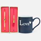 Gorgeous Ganesha Bhaiya Bhabhi Rakhi with Superb Love Printed Ceramic Coffee Mug