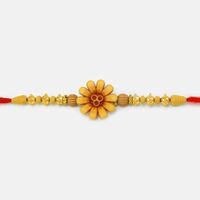 Floral Mauli Rakhi with Beads