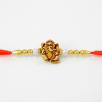 Brown Shaded Central Lord Ganesha Mauli Rakhi