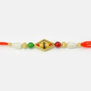 Beautiful Diamond Shape inside Ring Mauli Rakhi