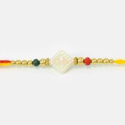 Square Shape White Pearl at Central Mauli Rakhi for Bhaiya