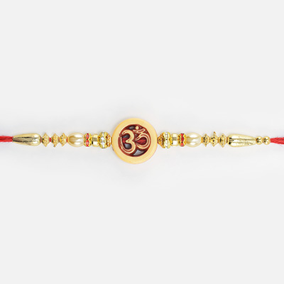 Simple and Elegant Looking Liner Thread Mauli Rakhi for Brother