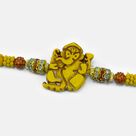 Wooden Auspicious Ganesha and Rudraksha Amazing Mauli Rakhi for Brother