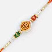 Wonderful Brown Shaded Flower Type Pearl Rakhi