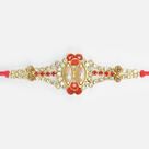 Amazing Shining Jewel Studded Marvelous Pearl Rakhi