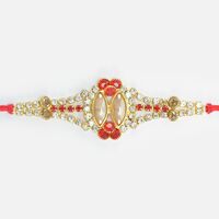 Amazing Shining Jewel Studded Marvelous Pearl Rakhi