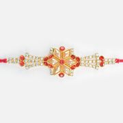 Star shape Design ed Jewel Dotted Stunning Looking Pearl Rakhi