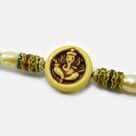 Beautiful Design Shri Ganesha Divine Elegant Jewel and Pearl Rakhi