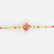 Jewel Studded New Ganesha Design Amazing Pearl Rakhi
