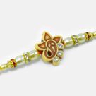 Jewel Studded New Ganesha Design Amazing Pearl Rakhi