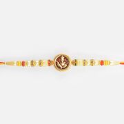 Jewel and Beads Design ed Shri Ganesha Amazing Liner Pearl Rakhi