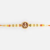 Jewel and Beads Design ed Shri Ganesha Amazing Liner Pearl Rakhi