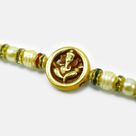 Jewel and Beads Design ed Shri Ganesha Amazing Liner Pearl Rakhi