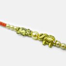 Best Design Nice Looking Two Elephant Pearl Brother Rakhi