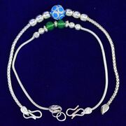 Set of Beaded Awesome Looking Liner Pure Silver Rakhis Set