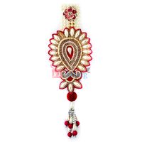 Authentic design of pearl with pink base and zari work kamar satka