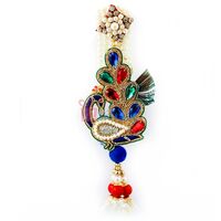 Fancy designer peacock with pearl kamar satka