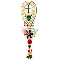 Unique Jaipuri glass designer kamar satka with pearl and crystals