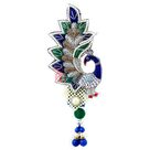 Excellent work of hand crafted peacock with pearl kamar satka
