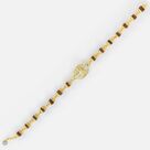 Oval Shape Silver Ganesha with Rudraksh Bracelet Rakhi