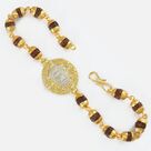 New Swastik Veera Silver Designed Bracelet Rakhi with Rudraksh