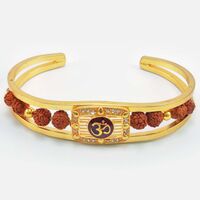 Marvelous Sacred Om and Rudraksha Rakhi Bracelet for Brother