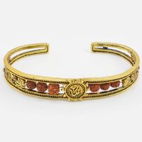 Dazzling Divine Om and Rudraksha Rakhi Bracelet for Brother