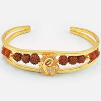 Rudraksha and Stylish Ganesha Amazing Looking Beautiful Bracelet Rakhi for Brother