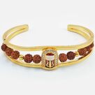 Lord Shiva God Shivling and Rudraksha Rakhi Bracelet for Brother