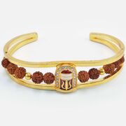 Lord Shiva God Shivling and Rudraksha Rakhi Bracelet for Brother