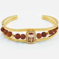 Lord Shiva God Shivling and Rudraksha Rakhi Bracelet for Brother