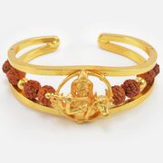 Rudraksha and Divine Shri Krishna Bracelet Rakhi for Brother