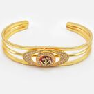 Om Diamond Fine Work Metallic Bracelet Rakhi for Brother