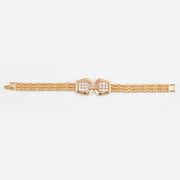 Nice Design hexagonal Shape Golden Bracelet Rakhi for Brother