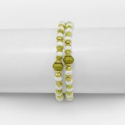 Simple and Attractive Looking White Beads Fancy Rakhi Bracelet
