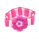 Pink Flower Fancy Wrist Watch Kids Rakhi Bracelet