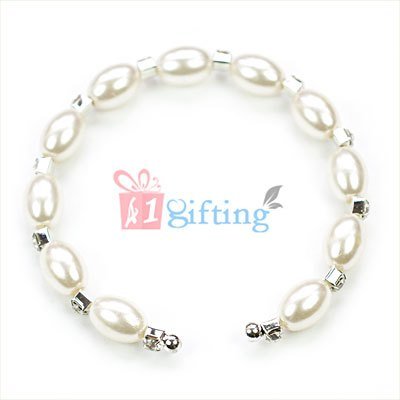 Princess Pearl Diamond Rakhi Bracelet for Girl Kids