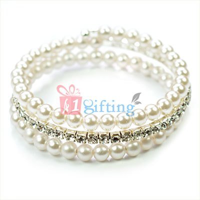 Awesome Pearl Diamond Spiral Rakhi Bracelet for Girl Kids
