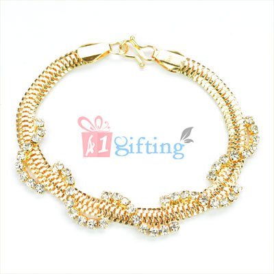 Royal Golden Spiral Diamond Rakhi Bracelet for Brother