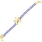 Alluring Diamond Plaited Designer Diamond Rakhi Bracelet