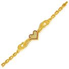 Heart Shaped Dial Golden Peacock Solid Bracelt Rakhi