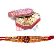 Divine Ganesha Beads Rakhi with Dry fruits