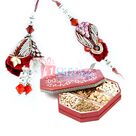 Handicraft Zardosi Pair Rakhi with Gift Pack of Dried fruits
