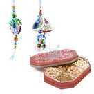 Divine Set of Bhaiya Bhabhi Rakhi With 6 type Dry Fruit Box 