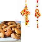 Roasted Kaju With Wonderful Bhaiya Bhabhi Rakhi Set